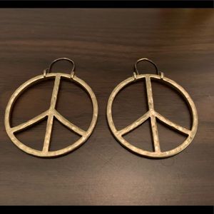 Metal Peace Earrings